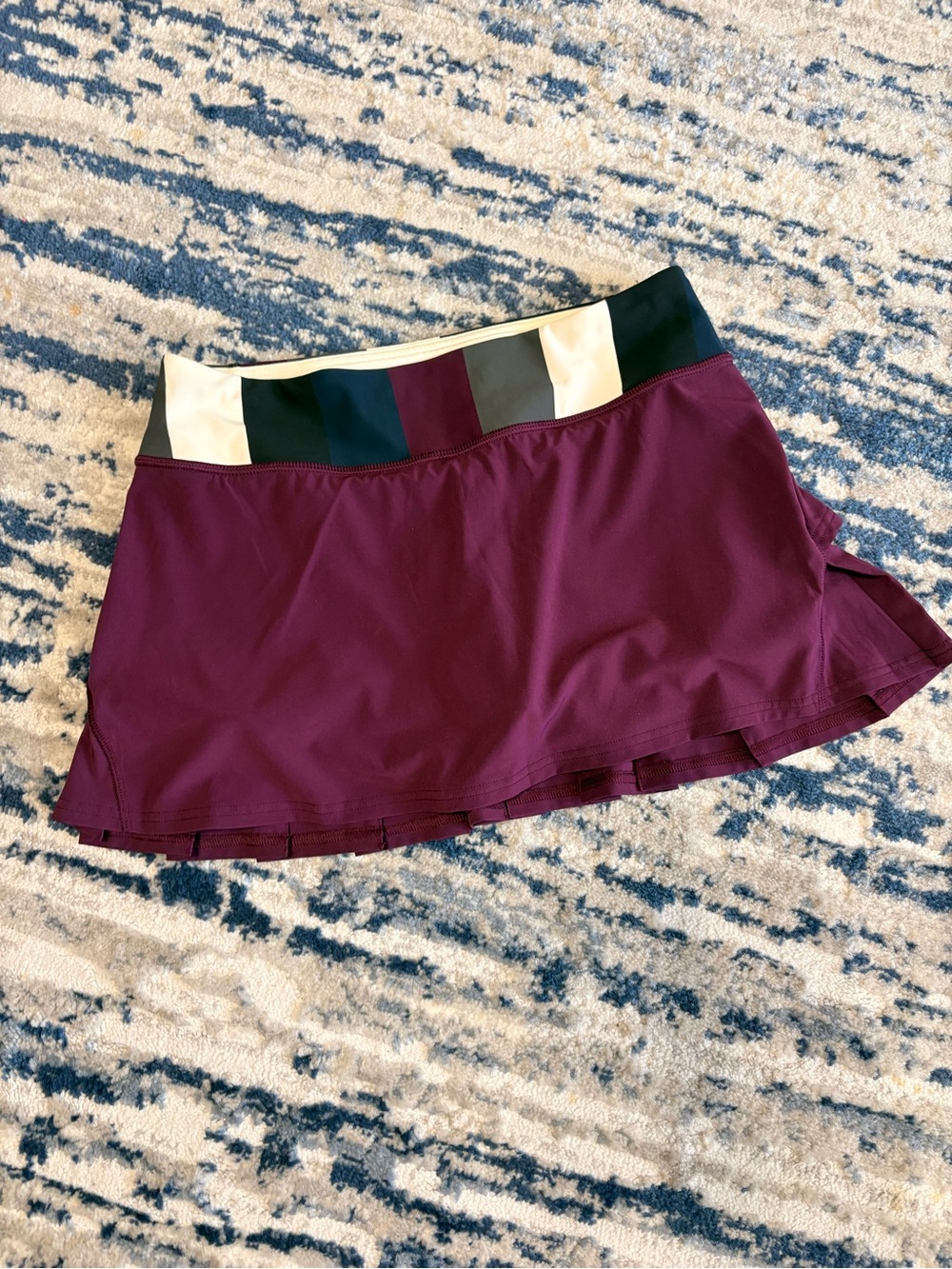lululemon athletica Burgundy Skirt with Multicolor Waistband